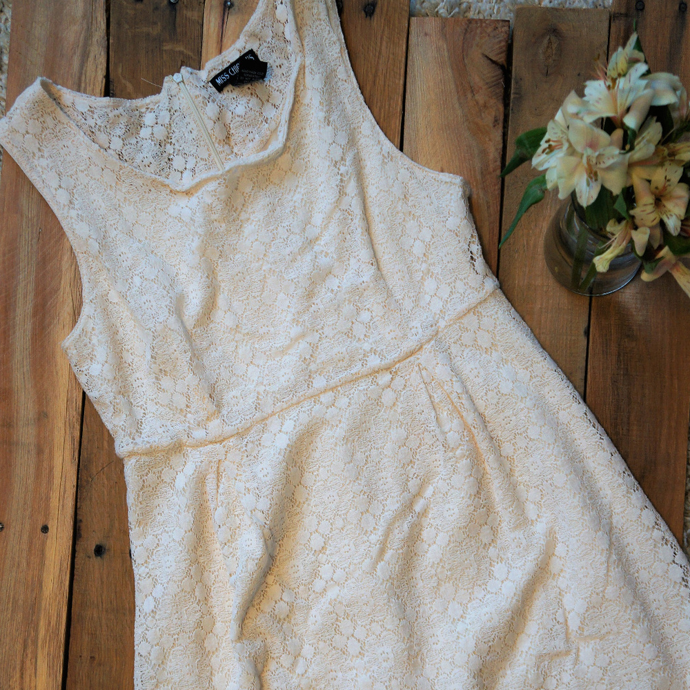 Miss Chievous Fit & Flare Lace Mini Dress